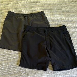 2 Roundtree & Yorke Black and Gray Flat Front Shorts